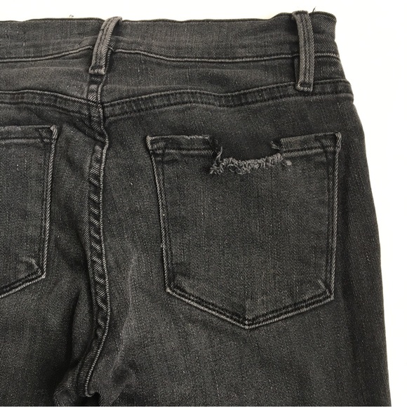 FRAME Le Skinny de Jeanne Crop Denim Jeans in Jackson Peak Black Gray Wash 26 - Picture 15 of 17